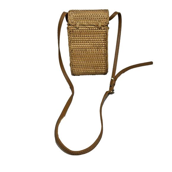 Woven Wicker Basket Purse Straw Crossbody Shoulderbag Casual Cottage Core Bag - Picture 3 of 10